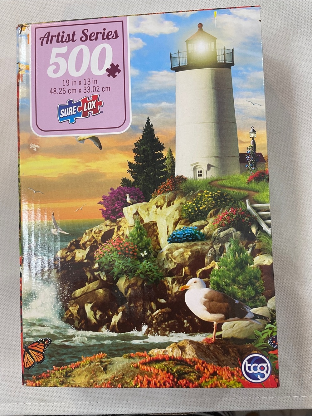 Sure-Lox Artist Series 500 Piece Lighthouse Puzzle - Coastal Colors
